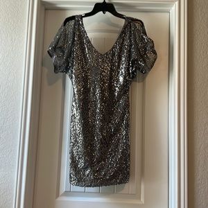 Arden B XS cold shoulder mini sequin dress